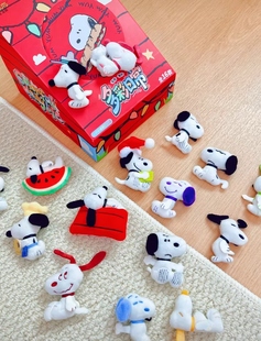 正版史努比多彩日常异形胸针盲袋盲盒摆件手办礼物潮流玩具公仔女