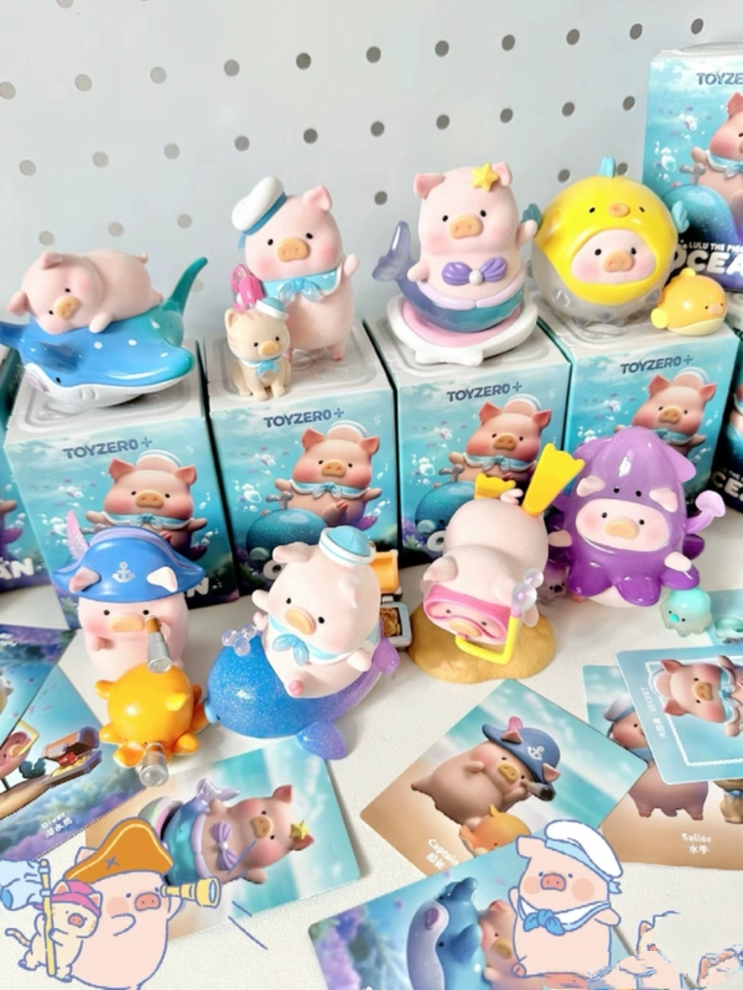 新品正版罐头猪lulu猪海洋系列盲盒手办水手噜噜猪礼物周边手办送