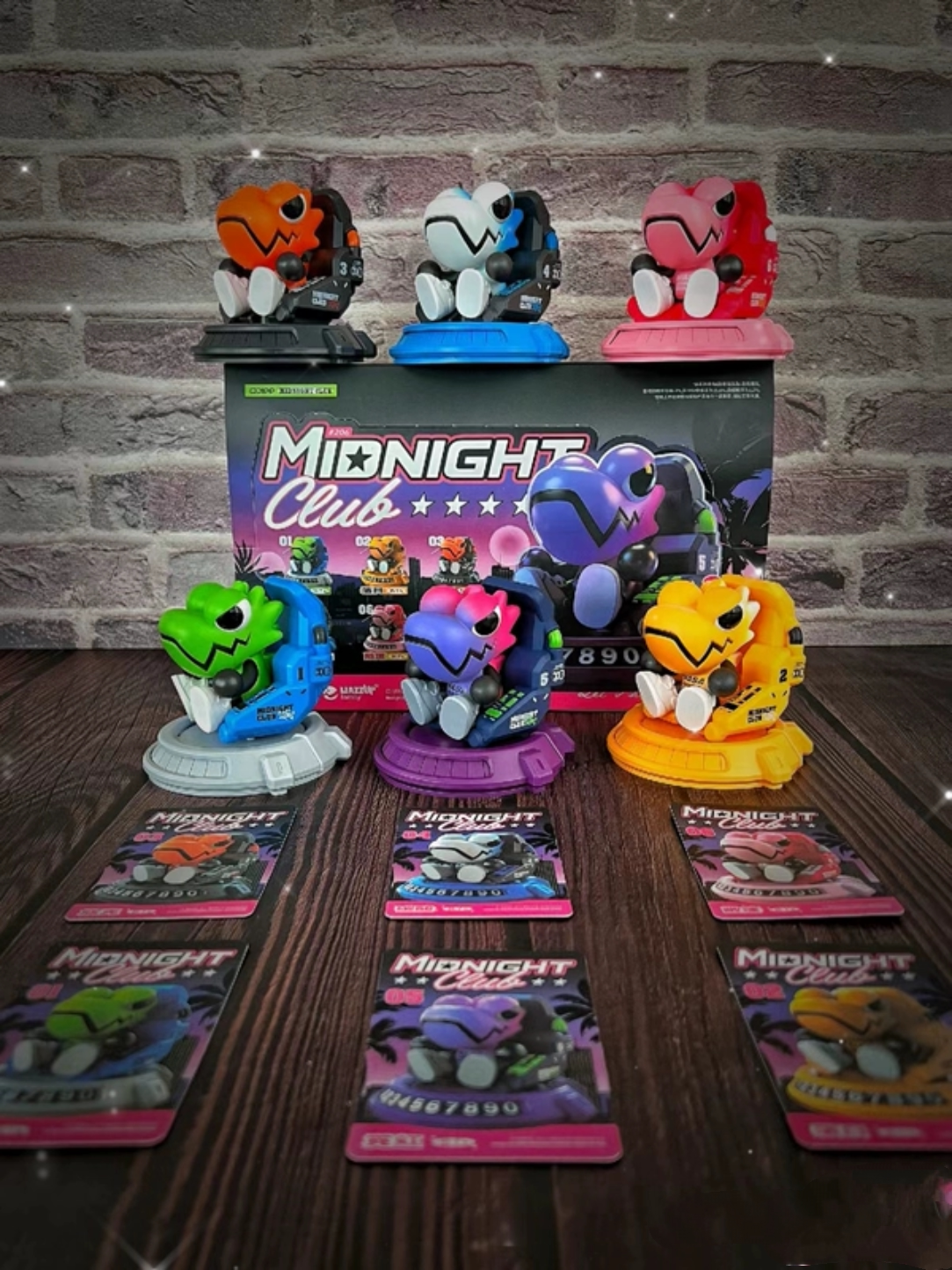 wasa正版变色龙车载盲盒2.0第二弹2代午夜龙手办汽车摆件停车牌