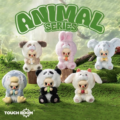 TOUCH BOOM叛逆熊动物系列搪胶毛绒盲盒可爱玩偶公仔摆件挂件礼物