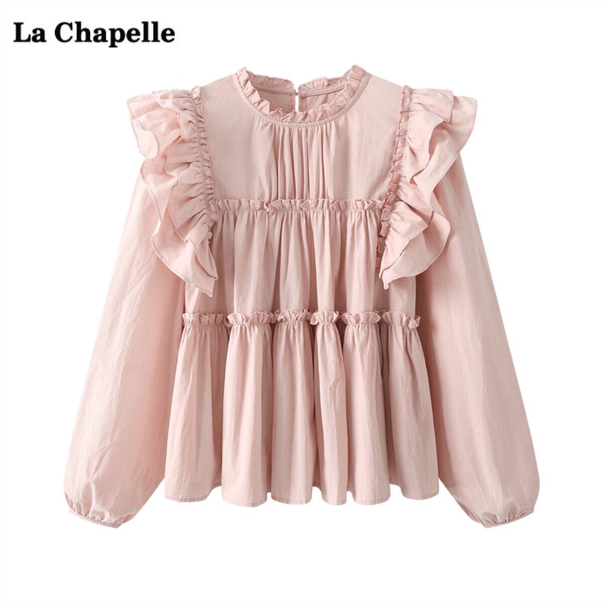 拉夏贝尔/La Chapelle设计感长袖衬衫女秋季新款宽松娃娃衫上衣怎么样,好用不?