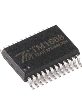 原装正品 TM1668 SSOP-24 带键盘扫描接口的LED驱动控制IC