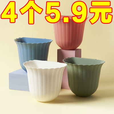 厨房壁挂式垃圾桶卫生间柜门悬挂橱柜门花边纸篓家用高颜值收纳桶