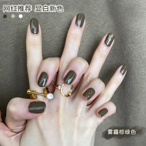 富贵绿色新款甲油胶2025年显白款