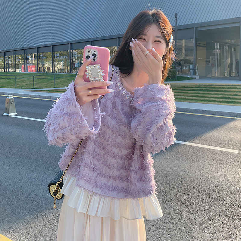 【档口】紫色流苏套装两件套C155-2029-P165控228,女装套装/套裙,2C155