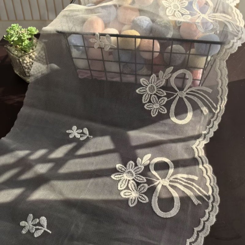 白色刺绣花边蕾丝布艺手工diy蝴蝶结网纱家居软饰缝纫辅料34cm宽,居家布艺,花边,淘宝优惠券,粉丝福利购,淘宝优惠卷