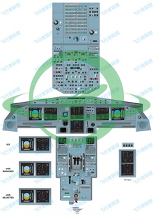 空客A320-TOTAKEOFF官方新版飞机座舱驾驶舱挂图海报飞行学习训练