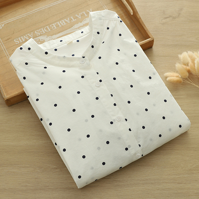 七分袖纯棉百搭显瘦气质衬=衬衫