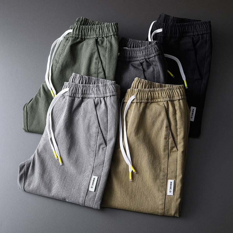 春季男士直筒长裤青年百搭宽松休闲裤松紧腰运动裤1080-P40有现货，男装休闲裤，星座224-3