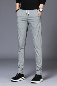 1915-p35 夏秋季男士直筒长裤 青年四季百搭休闲裤松紧腰运动裤图片