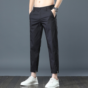 西裤男2021夏季弹力九分裤发型师男士韩版休闲裤 XK558-P35有现货图片