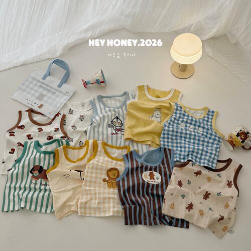 大小卷Heyhoney夏季儿童背心2件