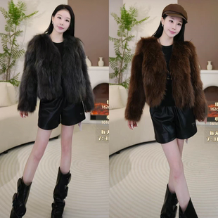 秋冬时尚 皮毛一体 百搭貉子毛皮草2402 原1899