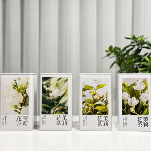 福州茉莉花茶铁罐茶叶罐马口铁盒125克茶罐密封罐茉莉花茶茶叶罐