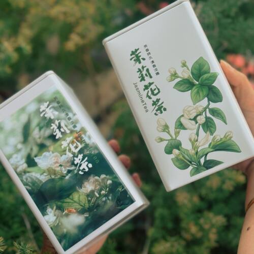 茉莉花茶包装茶叶罐铁罐马口铁盒100克茶罐密封茶叶罐印刷空罐子