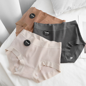 裸感无痕纯棉女士内裤 头 胖mm全棉裆抗菌中腰三角短裤 2025新款 大码