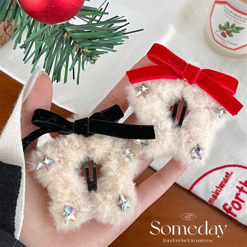 五角星发夹少女心蝴蝶结