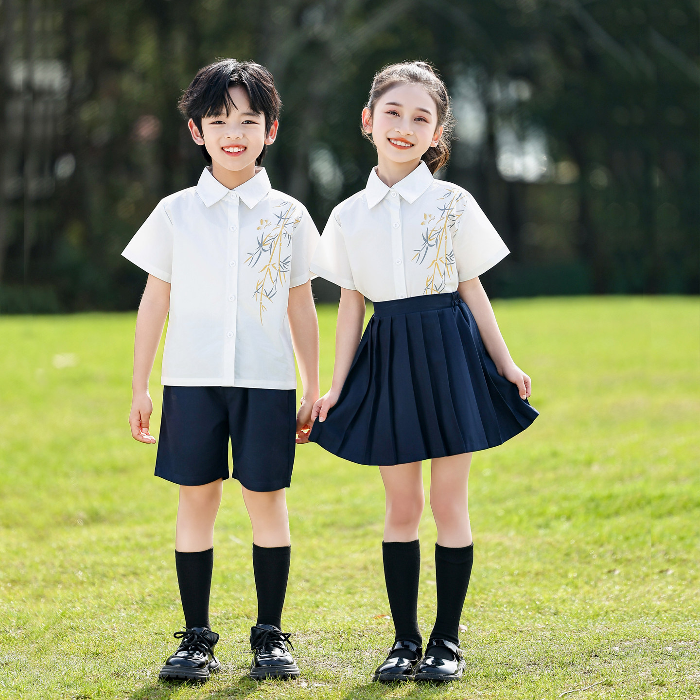 六一儿童演出服国风合唱服男女童表演服装小学生六年级毕业照套装