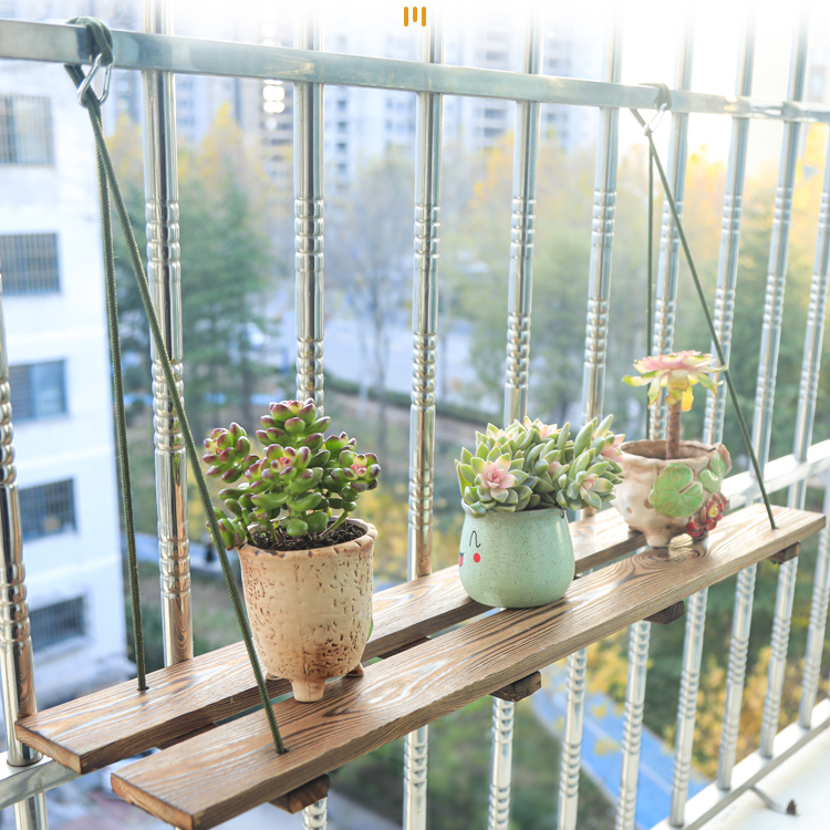 阳台护栏多肉花盆简约