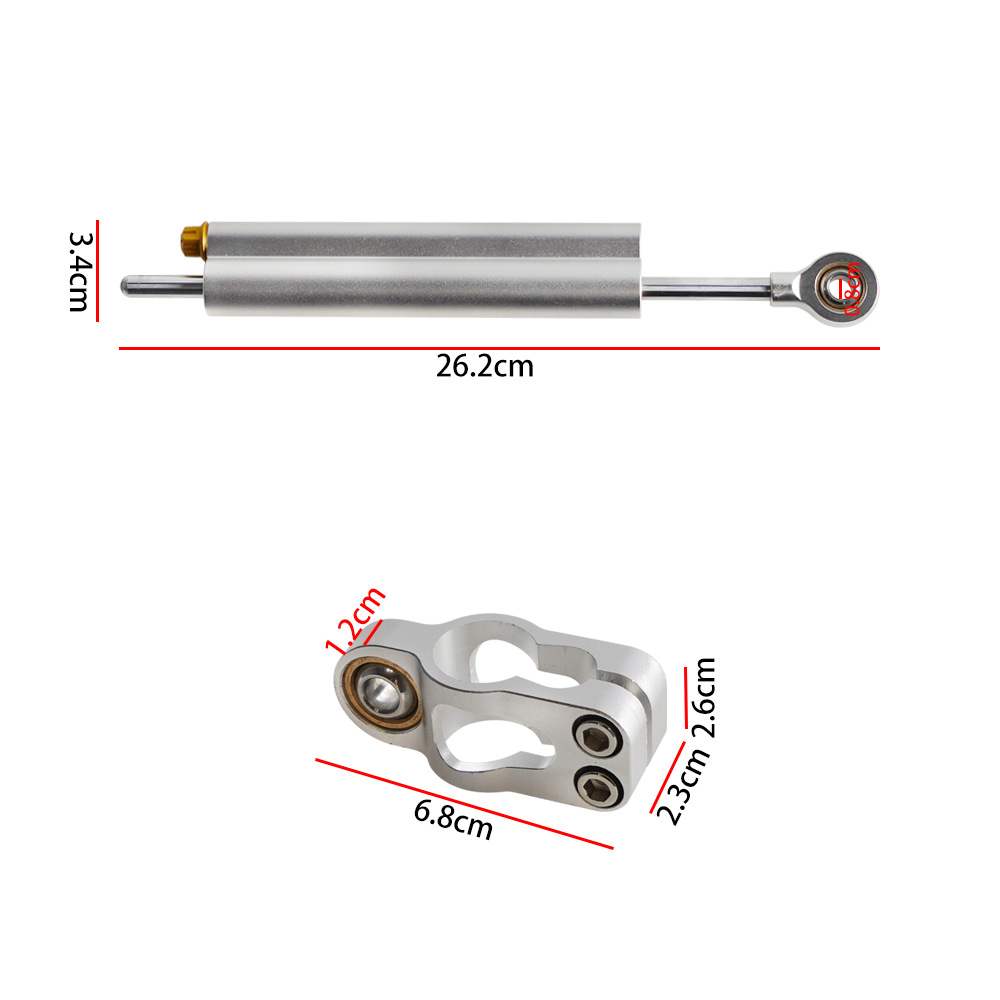 促销摩托车改装双管方向阻尼器通用钛尺转向阻尼缓冲器防甩头平衡 摩托车/装备/配件 其他摩托车用品 原图主图