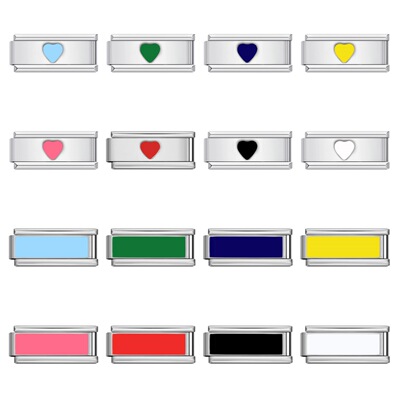 长版字母钛钢焊接滴油DIY意大利模块手链Italian Charm Bracelet