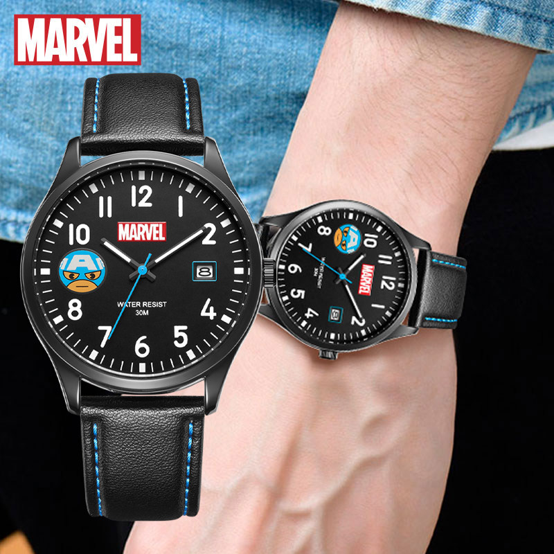 迪士尼漫威蜘蛛侠儿童手表男小学生2021新款男孩男童男生电子手表