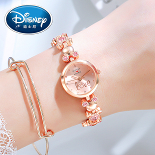 迪士尼手表女款 学生轻奢小众小巧精致小学生中学生儿童女孩电子