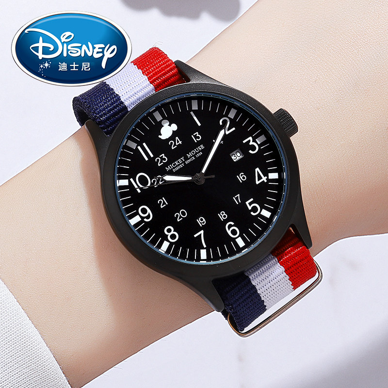 迪士尼米奇初高中男生帆布手表