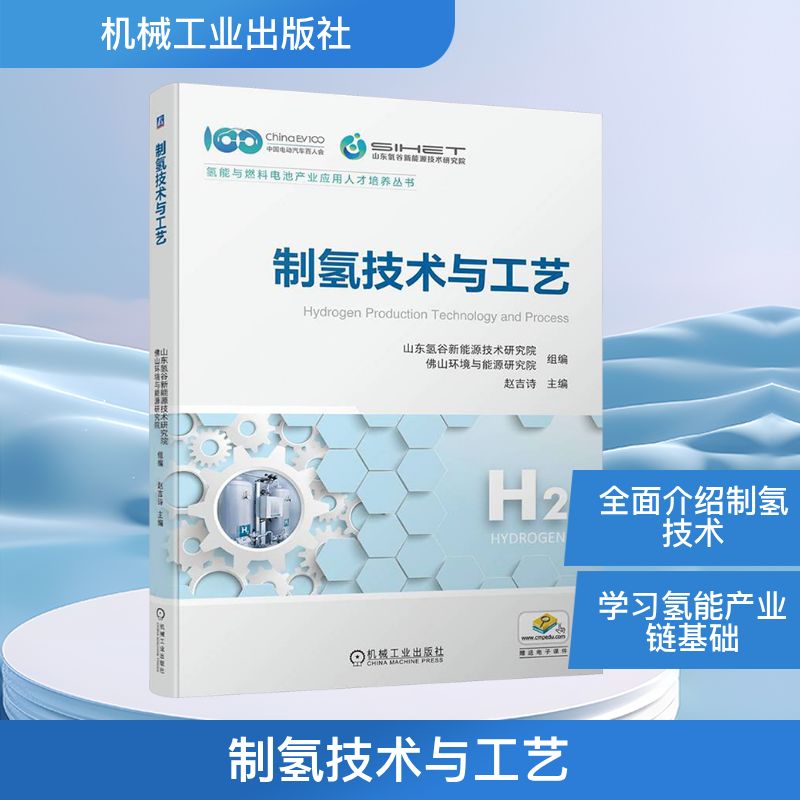 制氢技术与工艺 山东氢谷新能源技术研究院,佛山环境与能源研究院,赵吉诗 编 能源科学 专业科技 机械工业出版 9787111742142