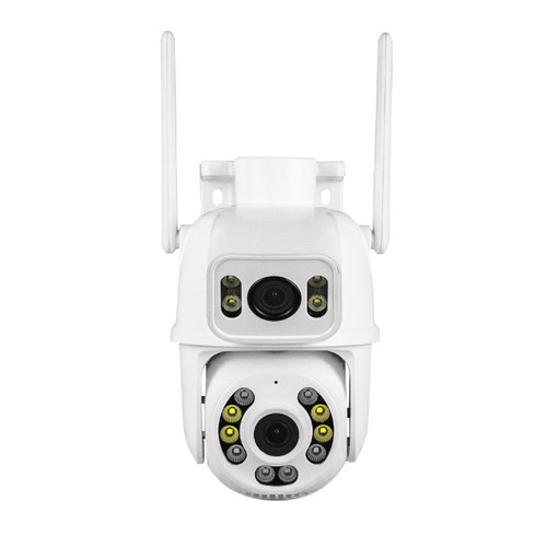 跨境电商ICSEE超级看看双摄像头家用监控wifi球机camera白色600万