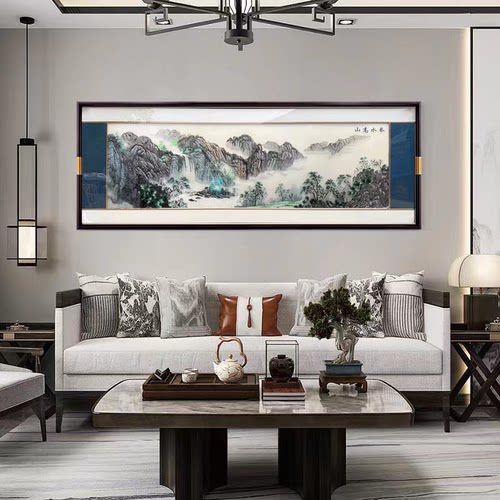 纯手工挂画办公室刺绣成品壁画
