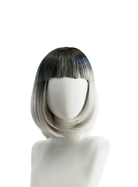 假发女短直发Cos波波头渐变短发bobo头女士齐刘海假发高温丝染色