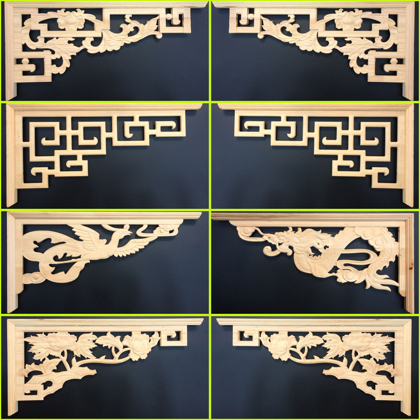 吊顶垭口门楣东阳木雕