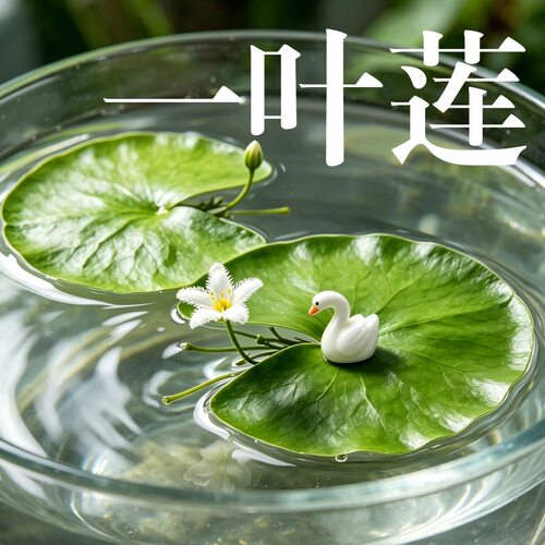 一叶莲水草水生水培植物碗莲活睡莲鱼缸造景浮萍养龟真草