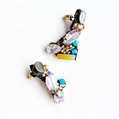 nocturne原创设计贝母雨林耳环