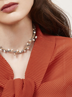 小夜曲工坊  Mora 锦瑟巴洛克珍珠 花枝缠绕细致项圈 手链两用