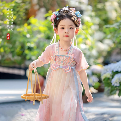 女童汉服2026新款连衣裙小女孩古风超仙公主裙唐装儿童国风古装