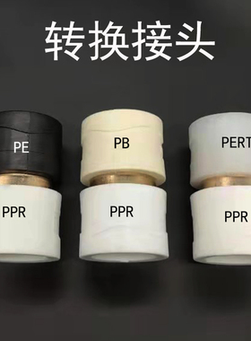 黑色pe转ppr 白色转换接头直接PB转PPR接头PERT转PPR水管转换配件
