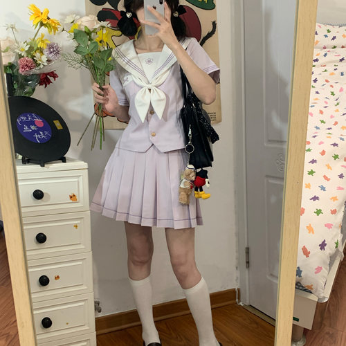 原创jk制服日系萌妹水手服
