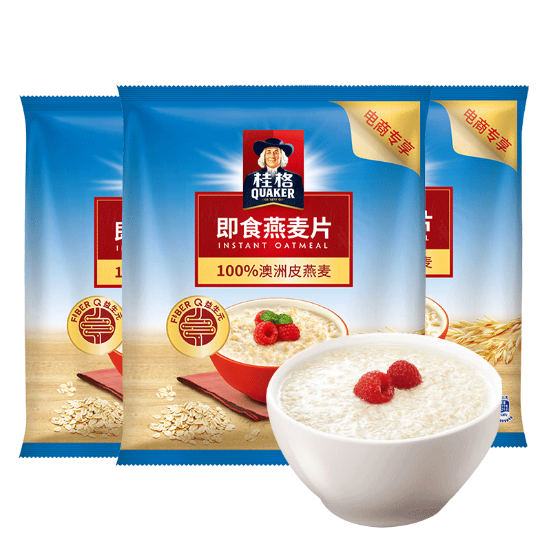 桂格燕麦原味燕麦片1478g*3袋