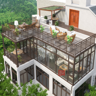 好佳境阳光房定制铝合金别墅户外庭院断桥铝门窗封阳台封露台隔i.