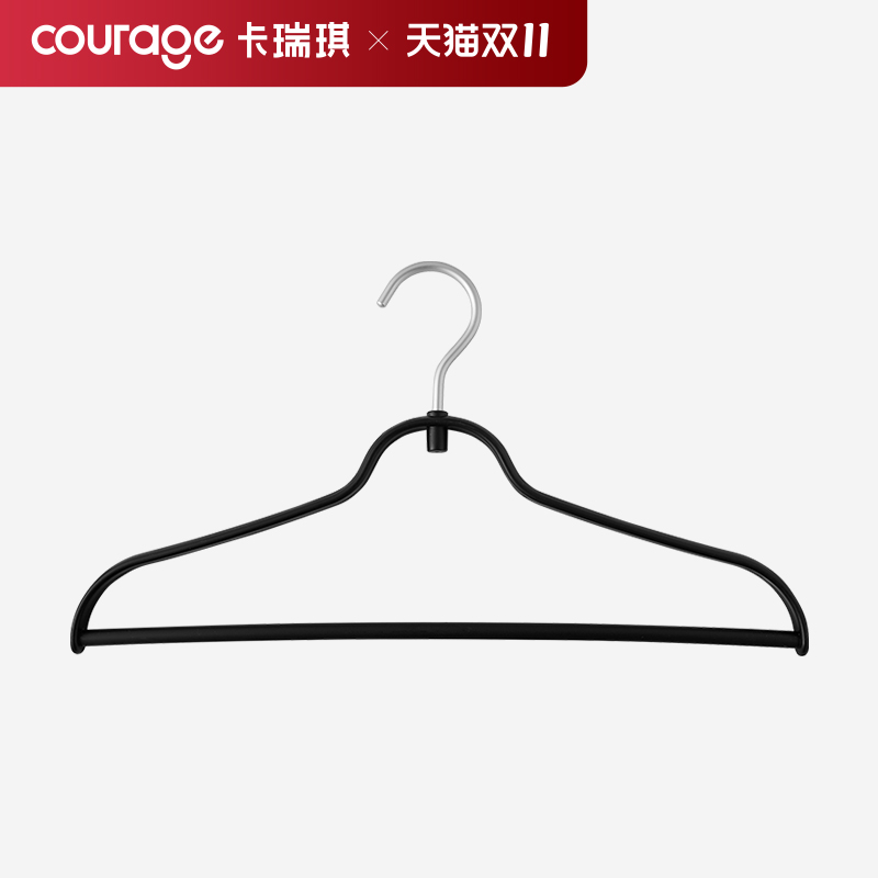 TOP1黑色无痕衣架不鼓包