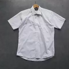 80-Count Pure Cotton Striped Short-Sleeve Shirt Men's Summer Collared Work Shirt Top Refreshing Discount Thin Style