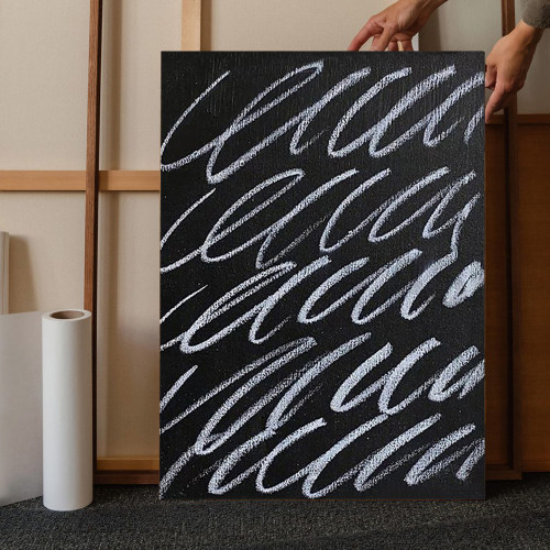 玄关油画纯色肌理客厅简约