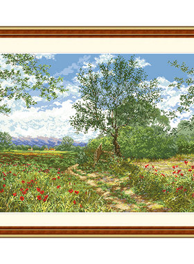 小小鱼ANC线十字绣套件 C1663蓝色山谷 新品风景图