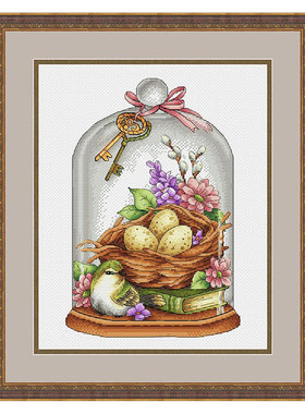 小小鱼DMC绣线十字绣套件 C1596复活节鸟蛋 新品家居挂画手工刺绣