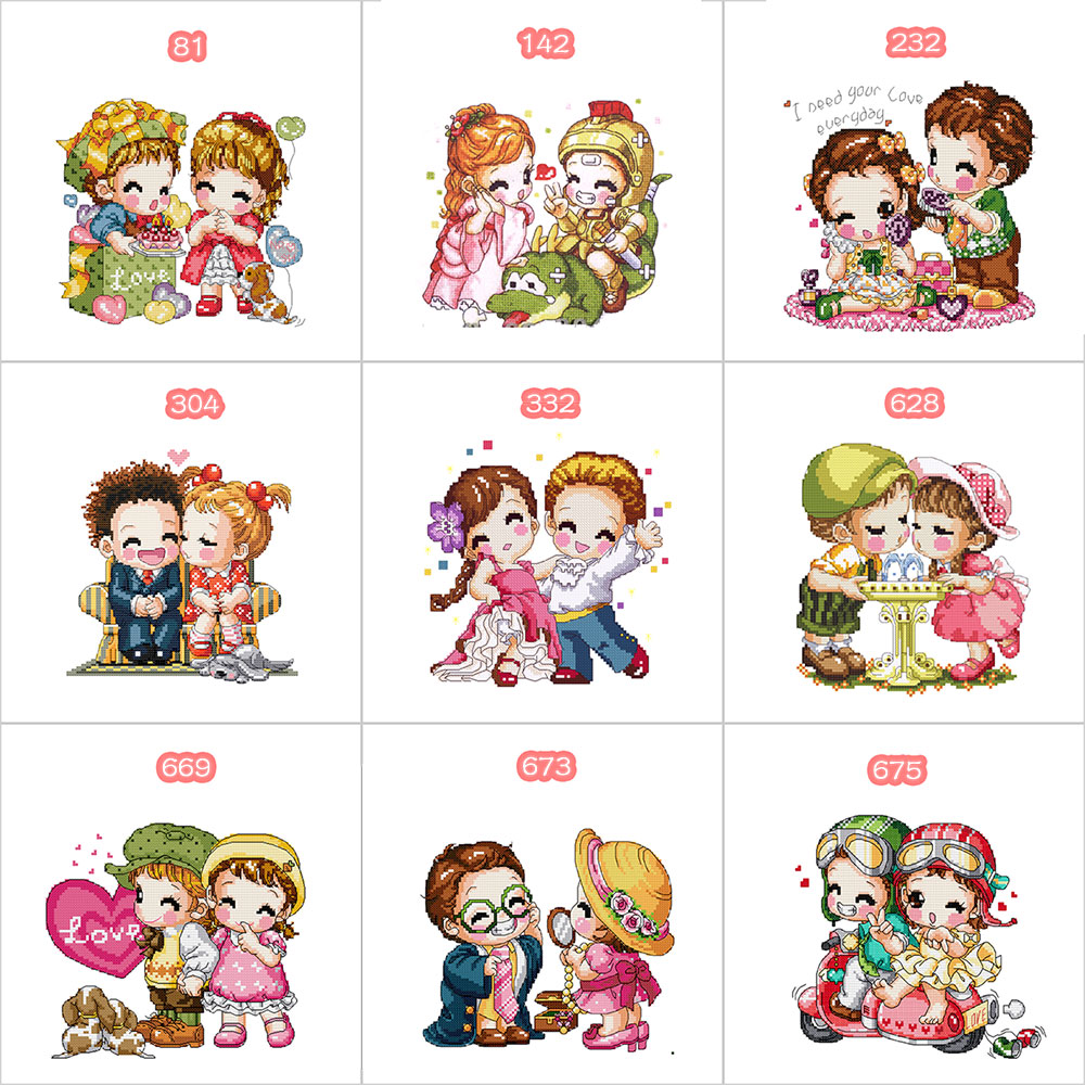 套件摩托车小孩卡通精准风十字绣