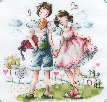 可爱卡通小小鱼DMC绣线十字绣套件 SODA韩式SO374手工绣精准印花