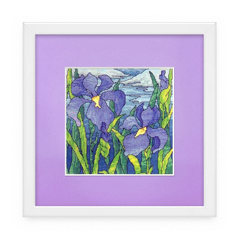 小小鱼dmc绣线十字绣套件欧式杂志crazy42-1鸢尾花丛植物花卉图案