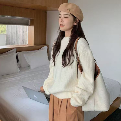 慵懒风绵羊绒毛衣女送运费险